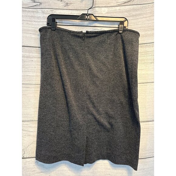 Calvin Klein Charcoal Grey High-Waist Skirt Size 14 - Picture 3 of 4